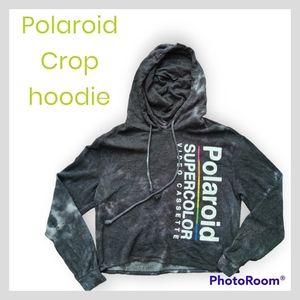 Polaroid Instant Camera Y2k crop top hoodie Size XS 📷